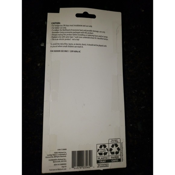 C7 4 Socket Light Cord for Christmas Villages Buildings Inline ON/Off Switch - Picture 5 of 6